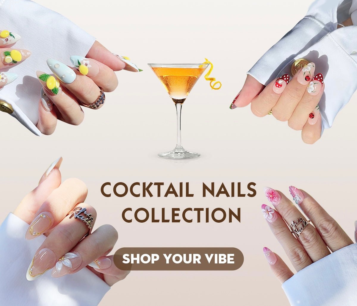 Cocktail Inspired Press-On Nails | Fashion Nail Ideas – CHICNAILS