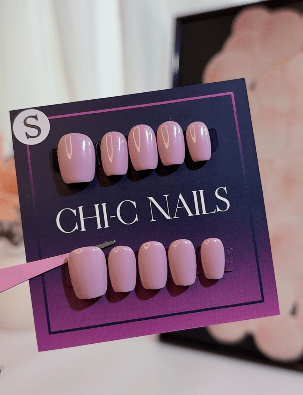 Mauve Pink Press-On Nails – Extra Short Square | Elegant & Reusable