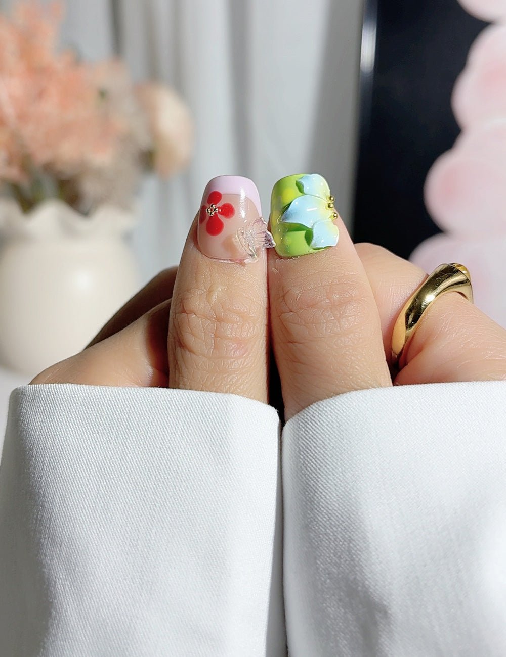 Playful Mix 3D Cute Nails – Colorful Press-On Set