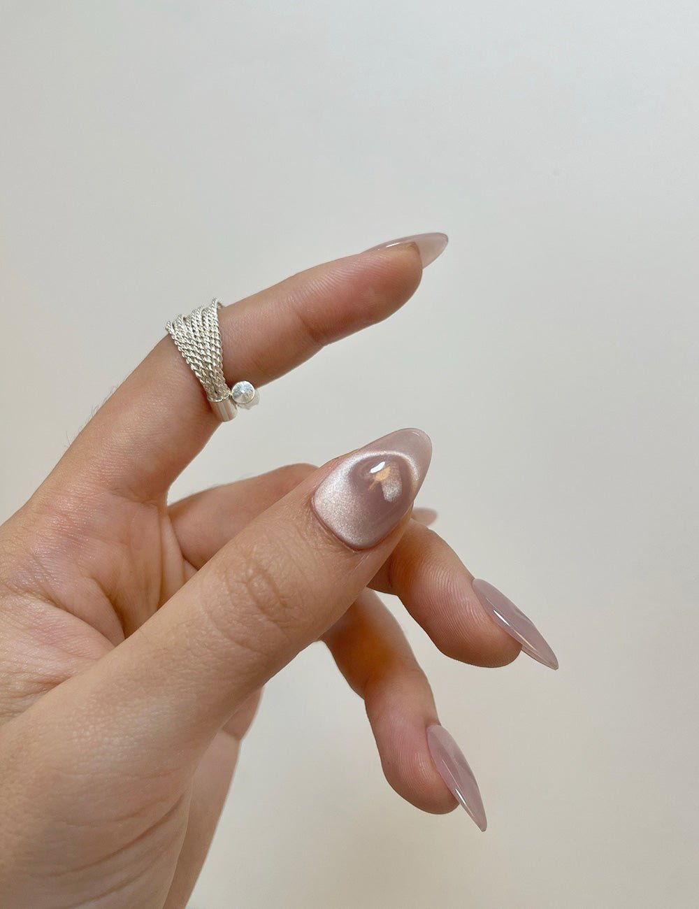 Blush Pink Cat Eye Heart #0260