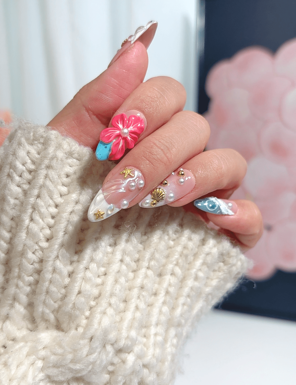 Tropical Paradise 3D Press-On Nails