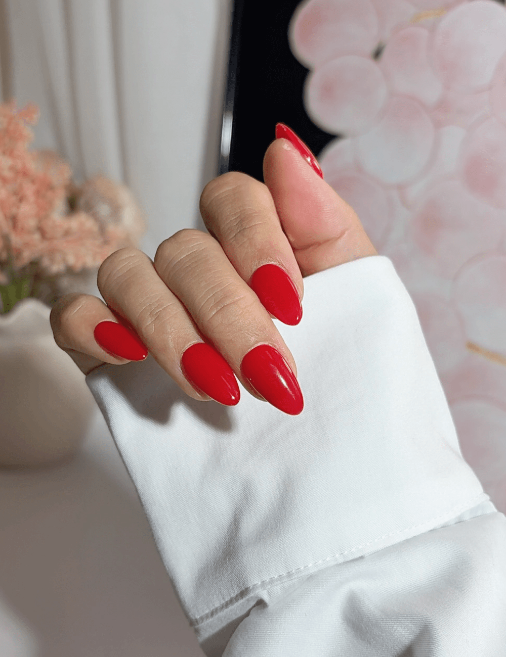 Wine Red Short Almond Press Ons