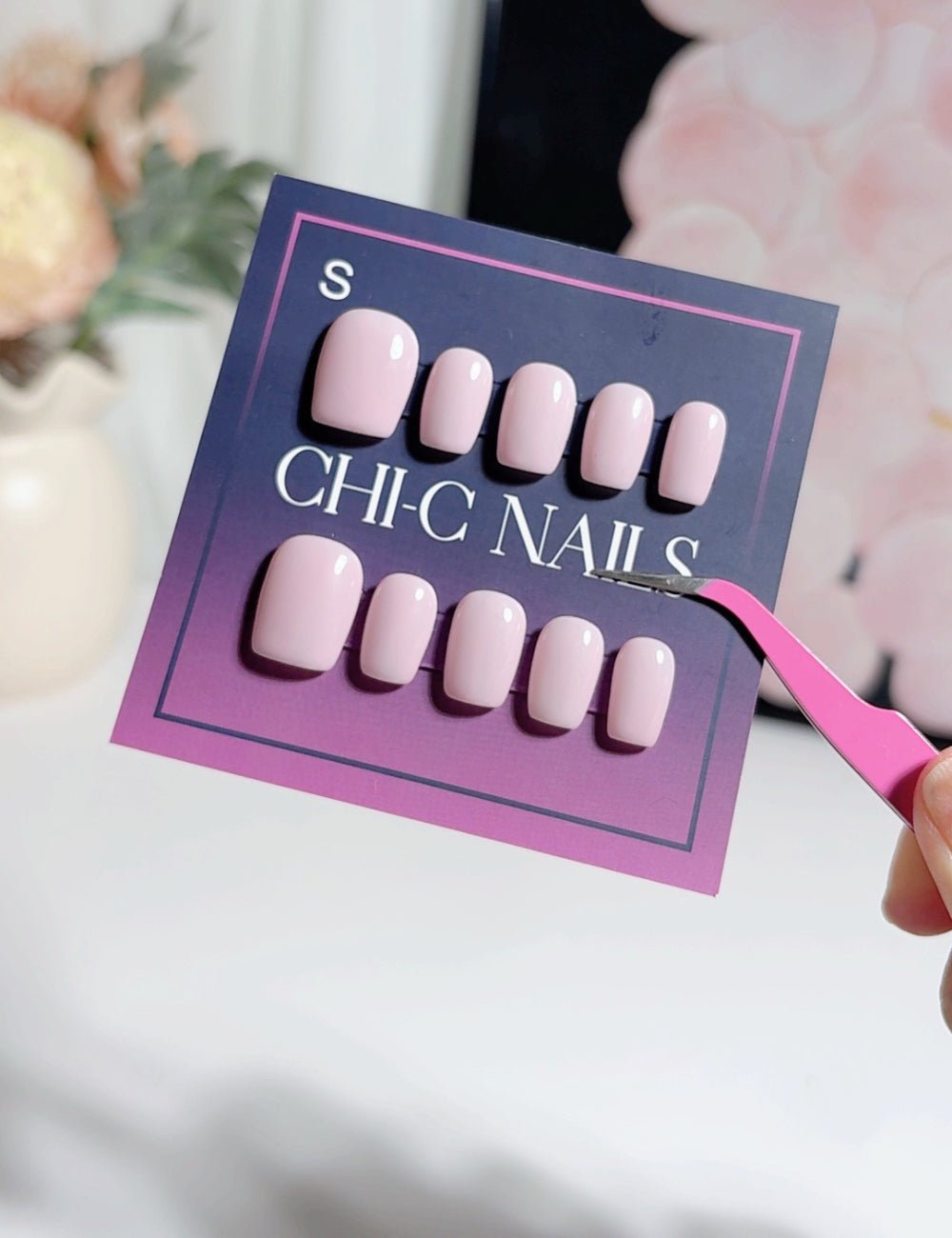 Soft Pink Extra Short Square Press-On Nails