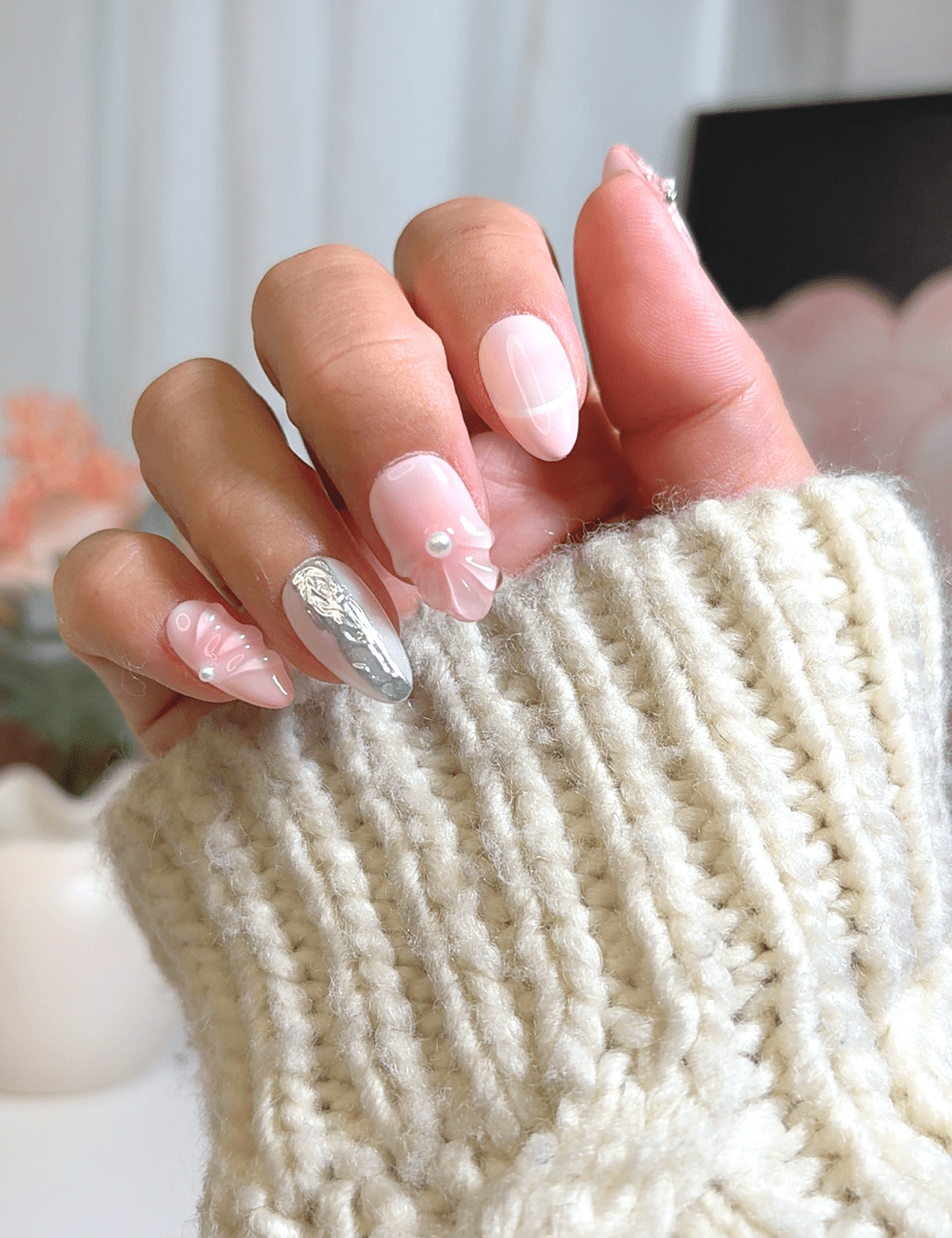 ChicNails – Baby Pink Short Almond Nails | Soft Girl Press-On Set
