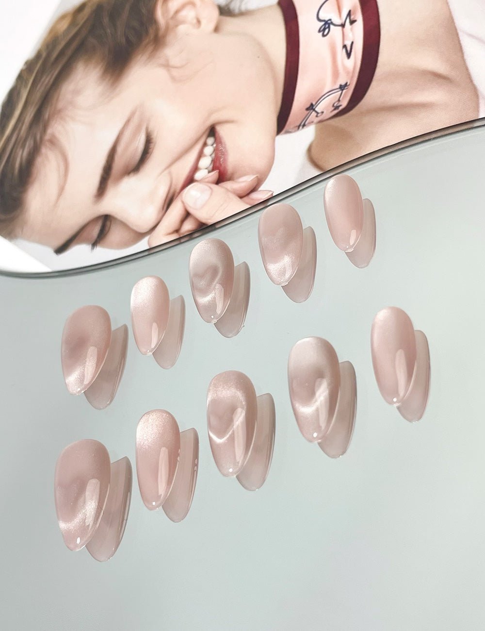 Blush Pink Cat Eye Heart #0260