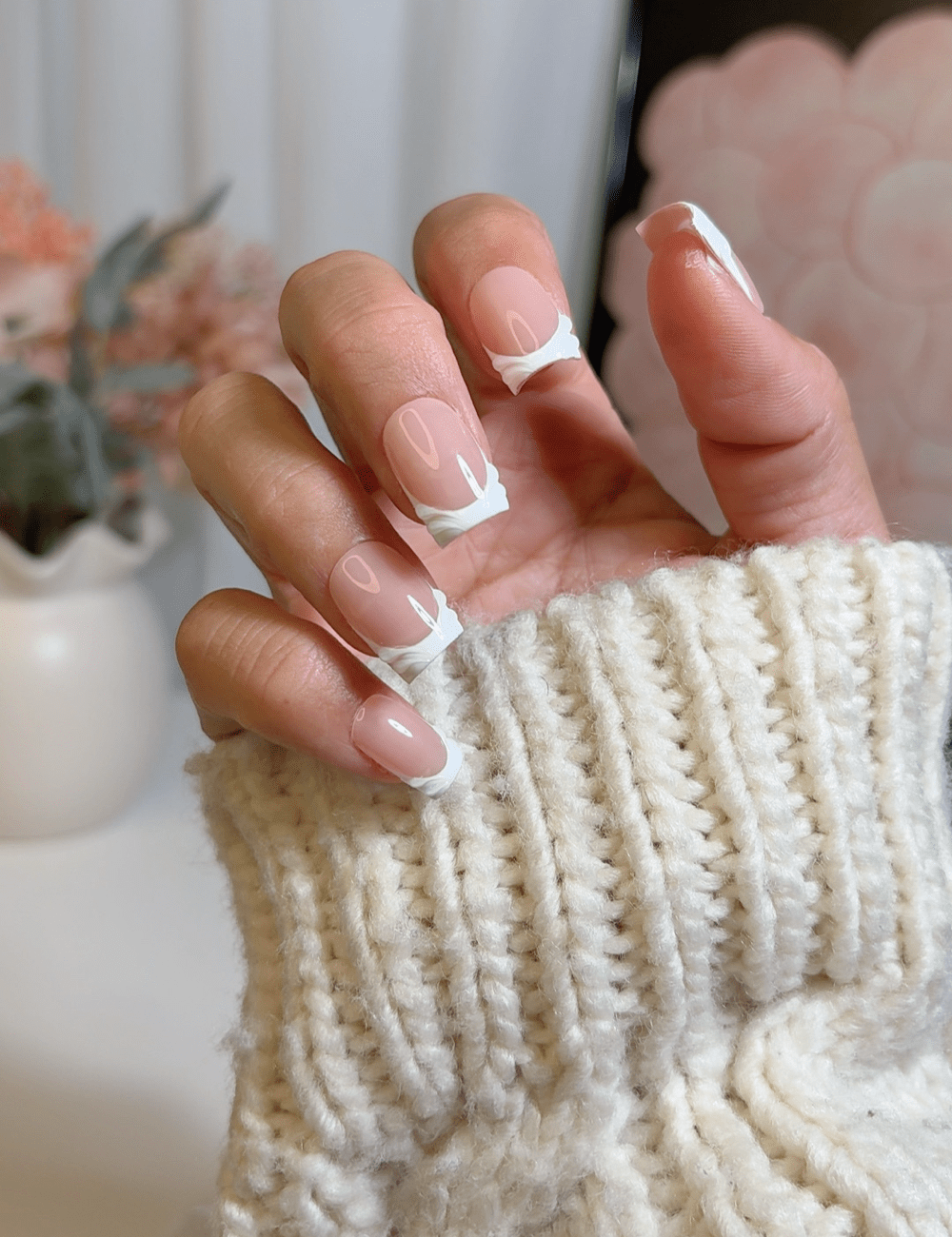 Whipped French Swirl – Short Square