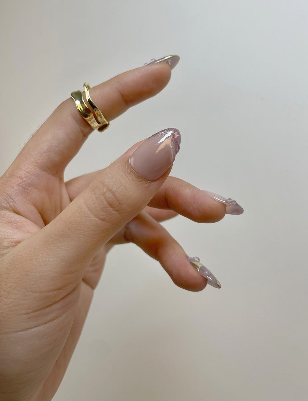 Star Charm Press On Nails Short Almond Celestial Collection