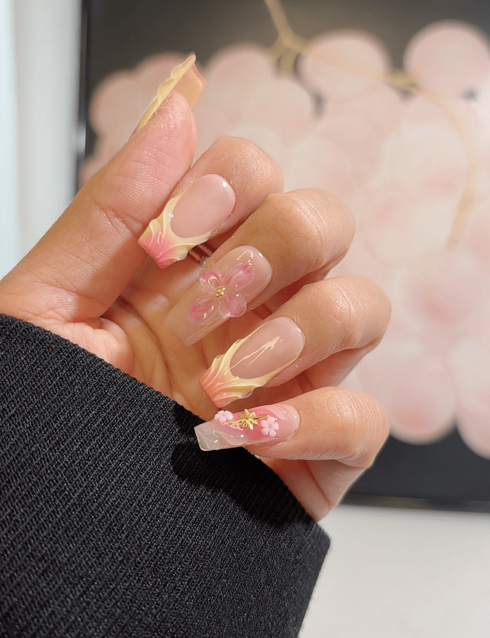 Spring Blossom 3D Floral Press-On Nails