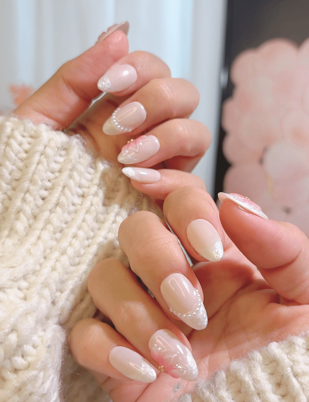 Blush Pink Sakura Press-On Nails