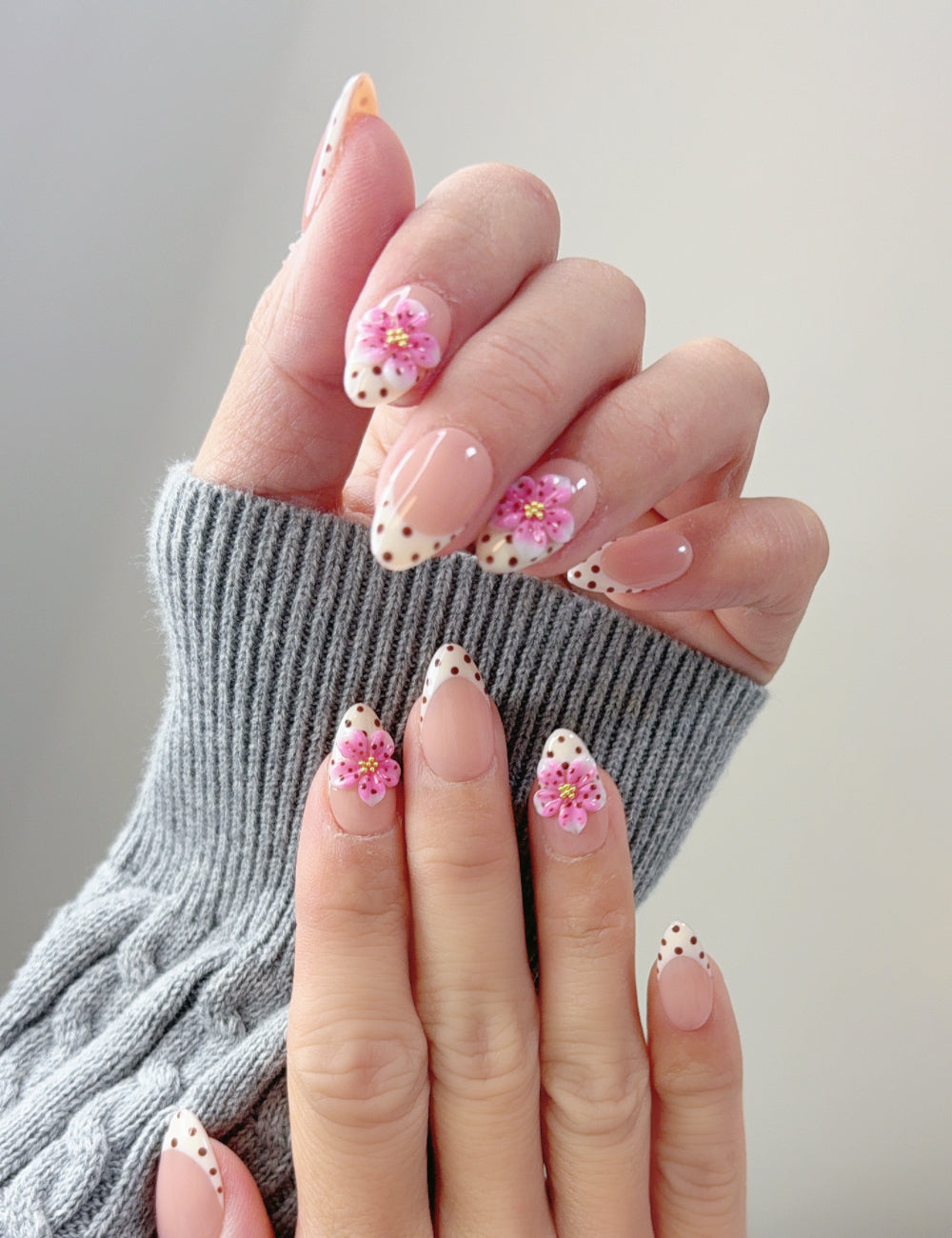 Blush Petal Short Almond Press On Nails