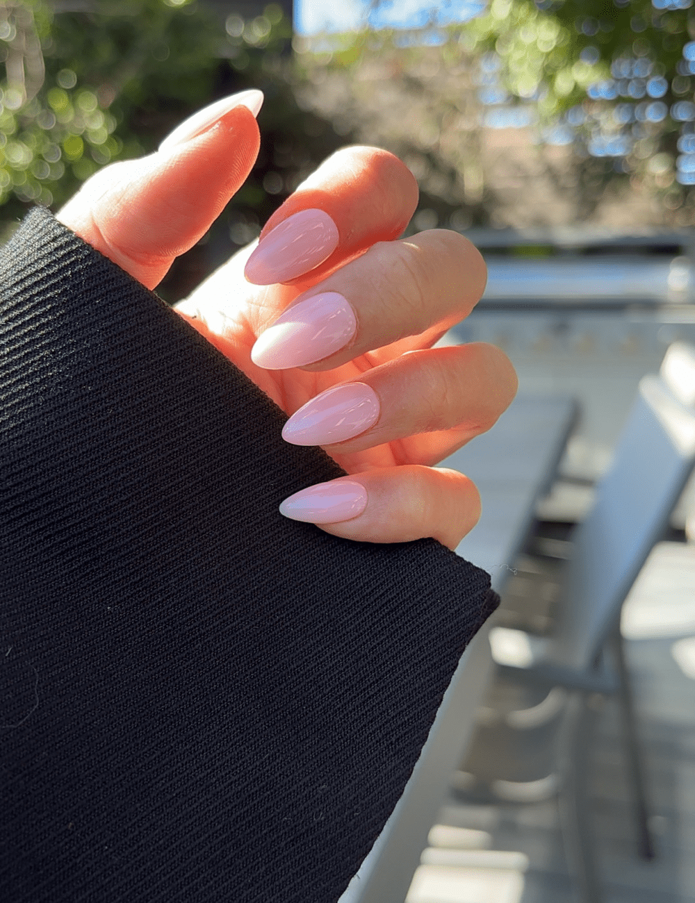 Short Lilac Pink Jelly Press-On Nails – Glossy Almond Shape