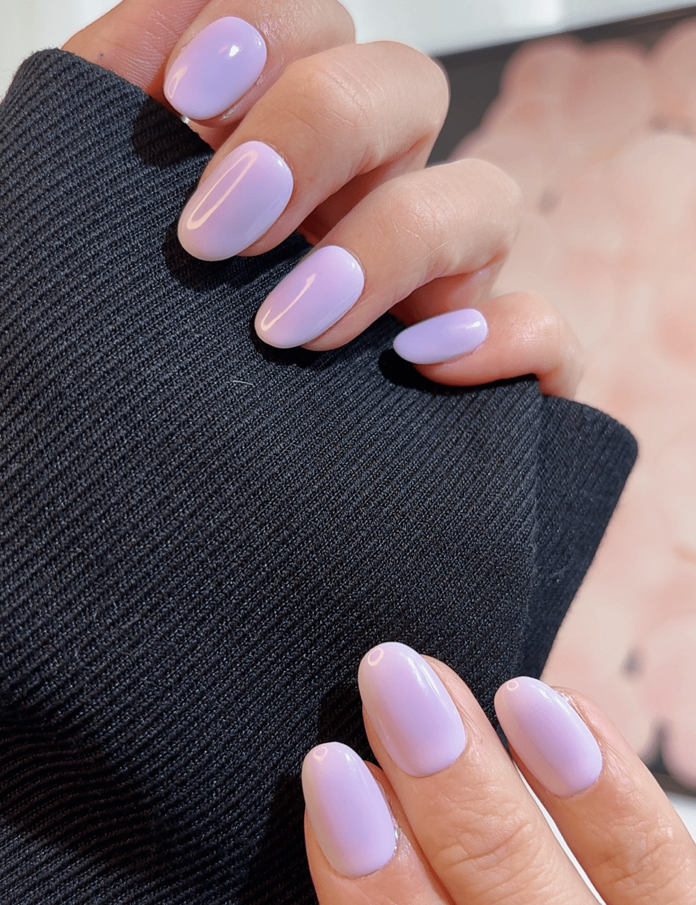 Light Purple Ombre Press-On Nails – Short Oval | Soft & Reusable