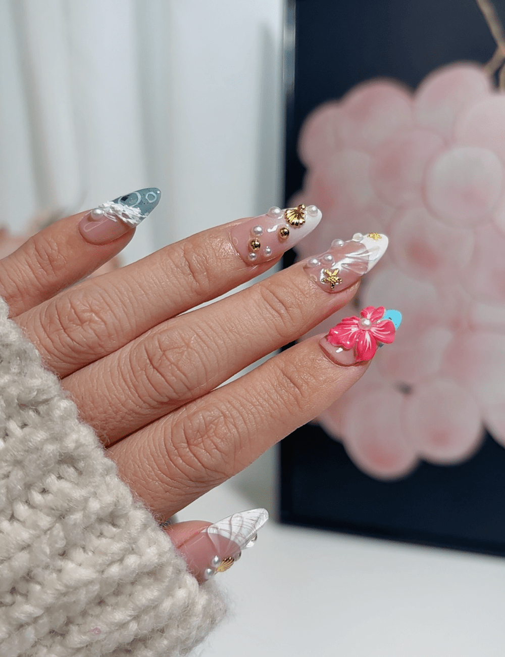 Tropical Paradise 3D Press-On Nails
