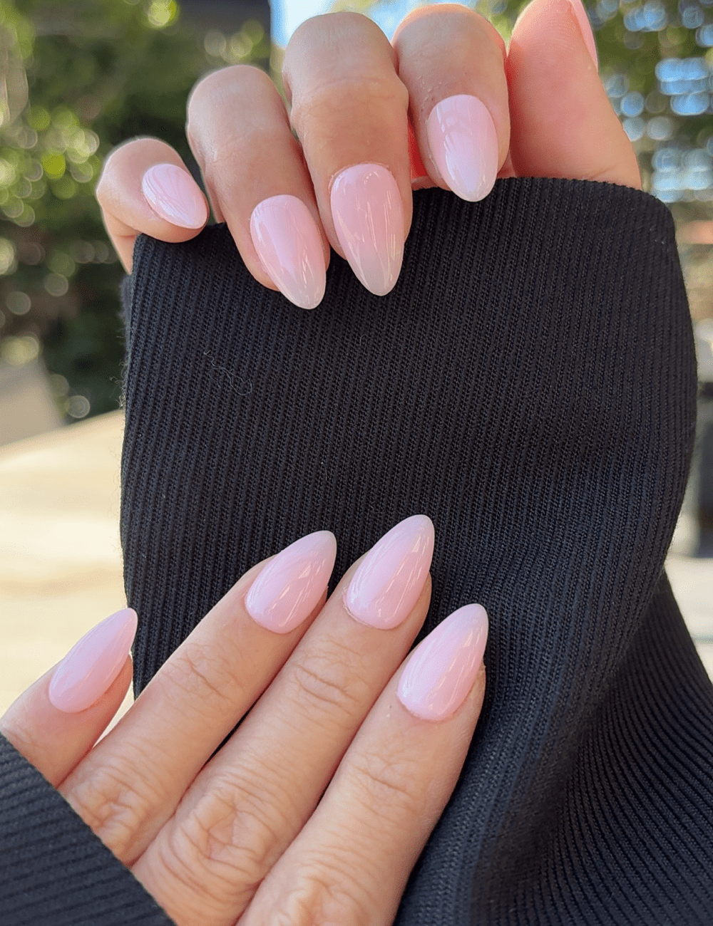Short Lilac Pink Jelly Press-On Nails – Glossy Almond Shape