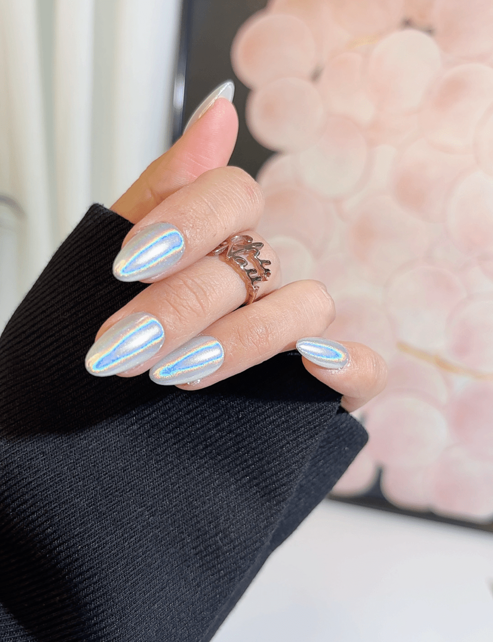 Holographic Chrome Press-On Nails – Iridescent Shine | CHICNAILS