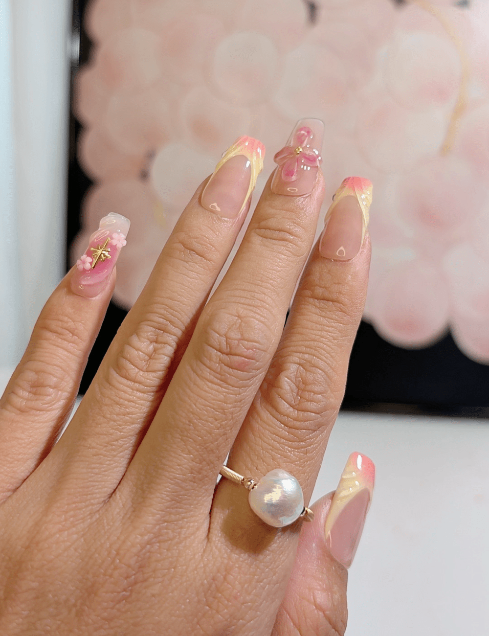 Spring Blossom 3D Floral Press-On Nails