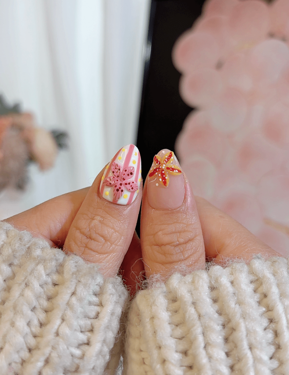 Fruit Party Press-On Nails – Short Almond | Colorful Summer Design