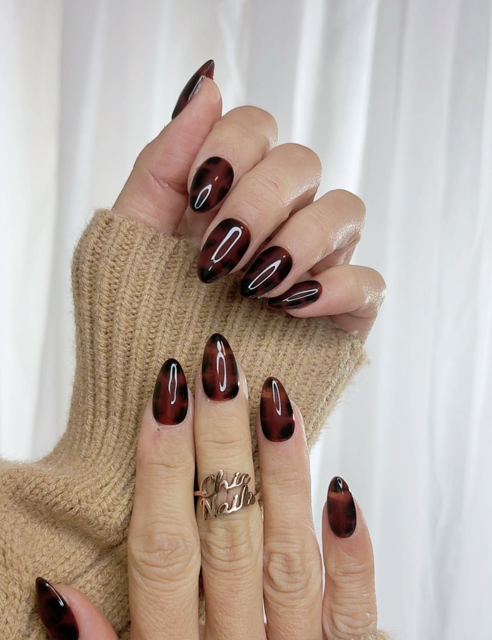 Tortoiseshell Press On Nails