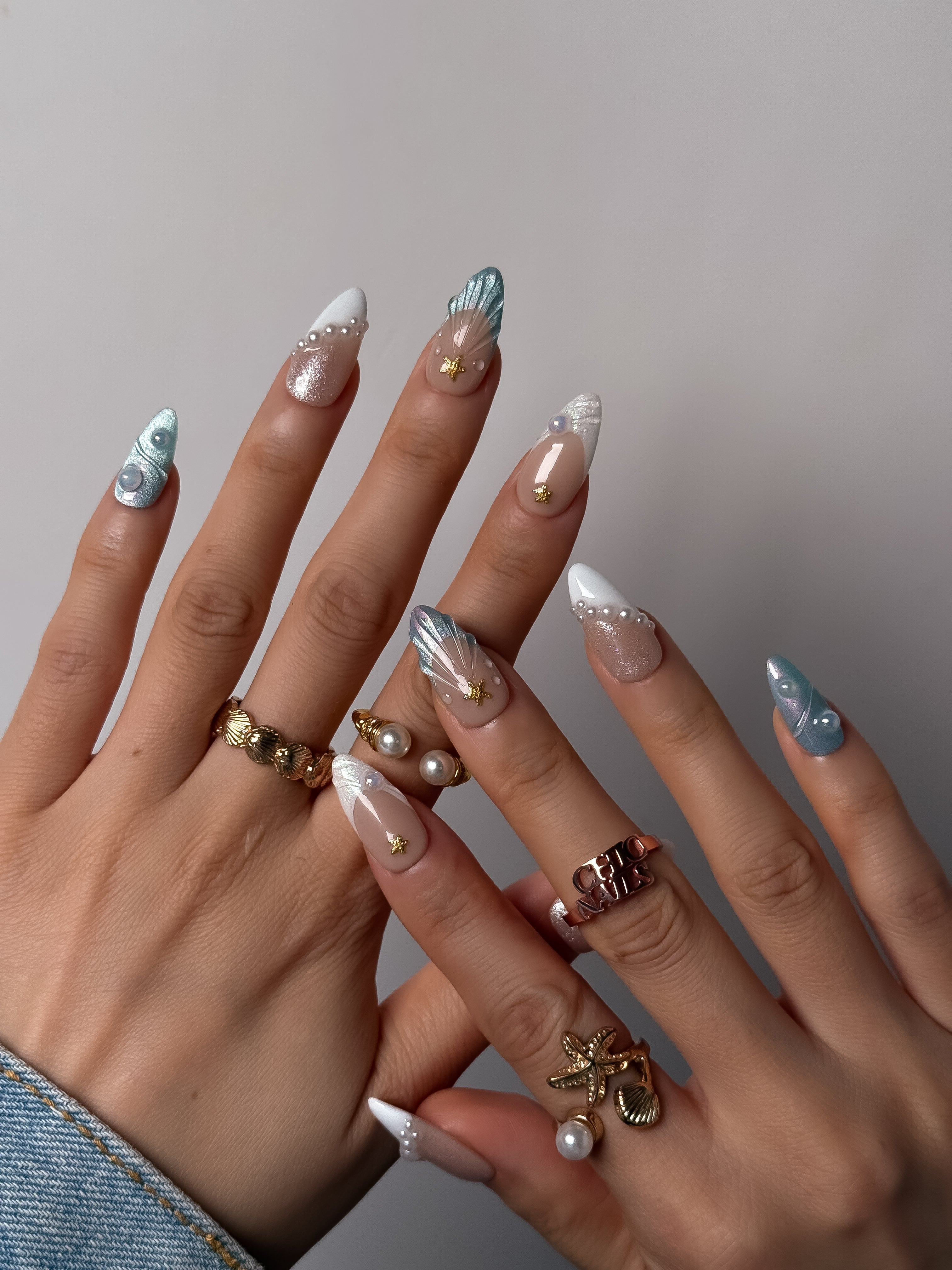 Ocean Star Press On Nails Medium Almond