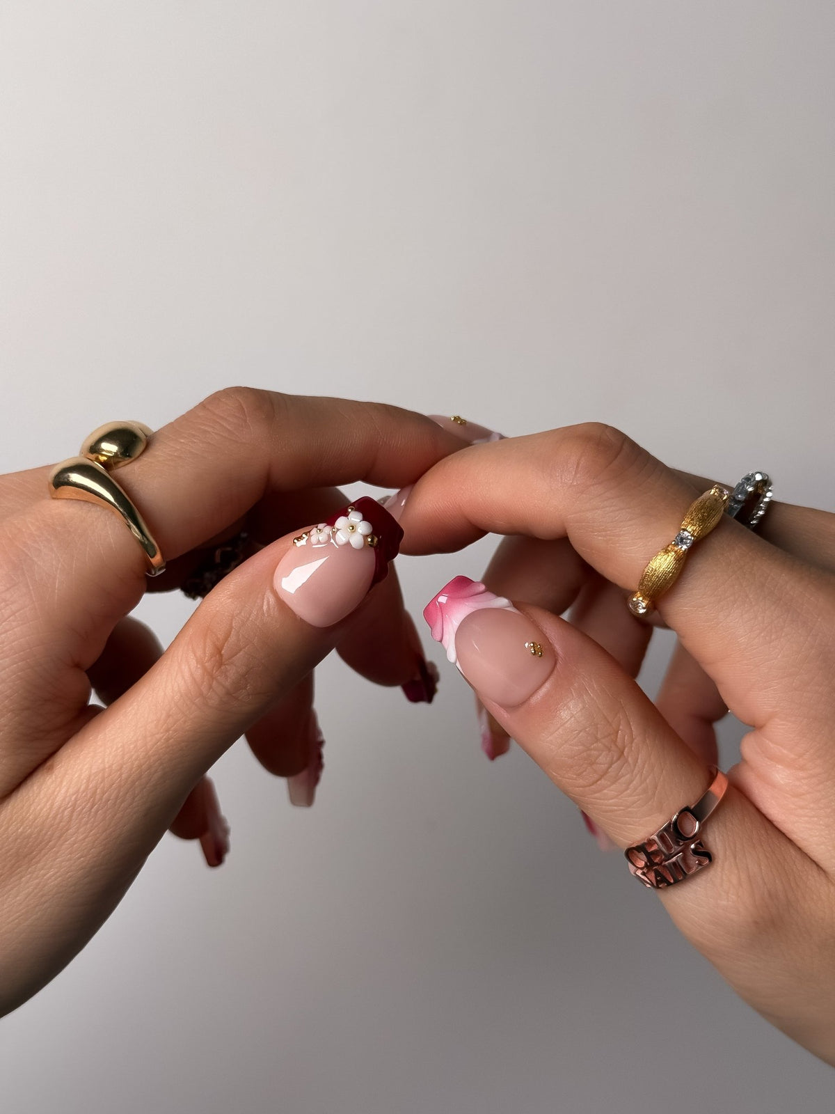 Cherry Blossom Short Coffin Press On Nails