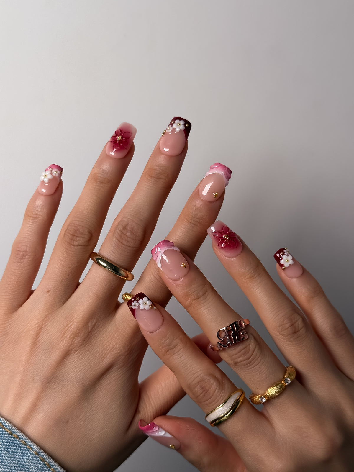 Cherry Blossom Short Square Press On Nails