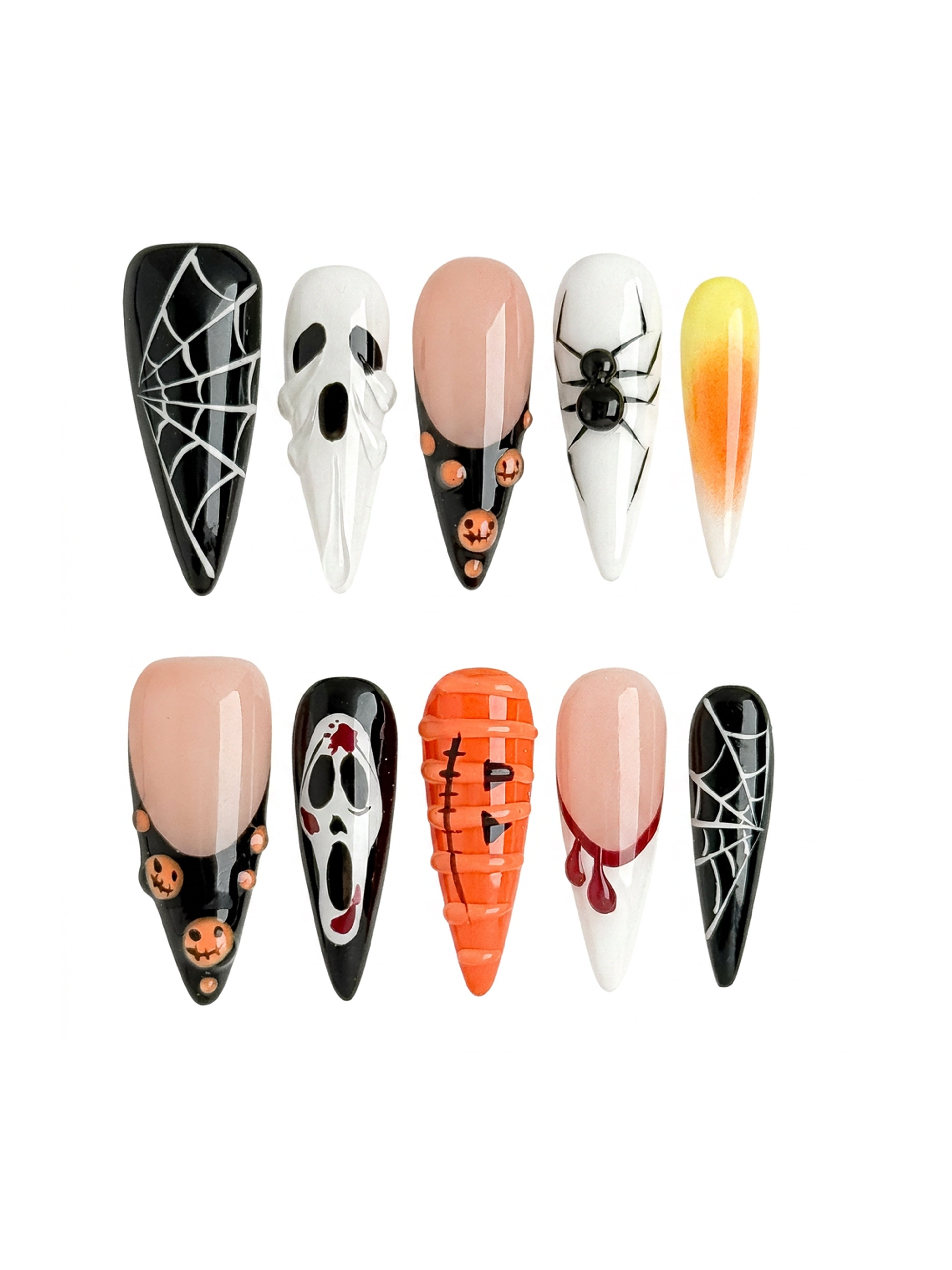 Haunted Carnival Long Stiletto Press On Nails
