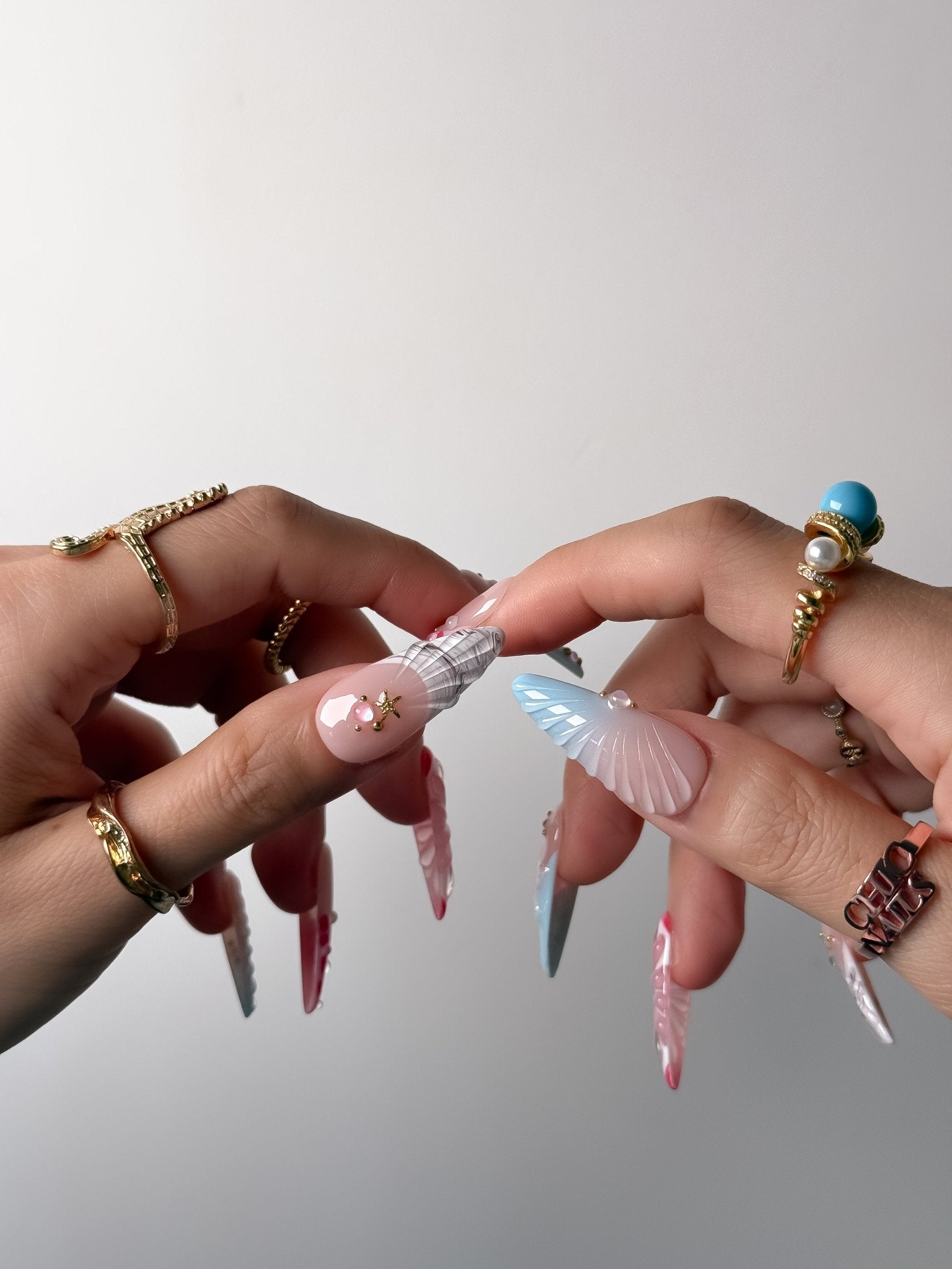 Handmade Sakura Blossom Press-On Nails – Stiletto