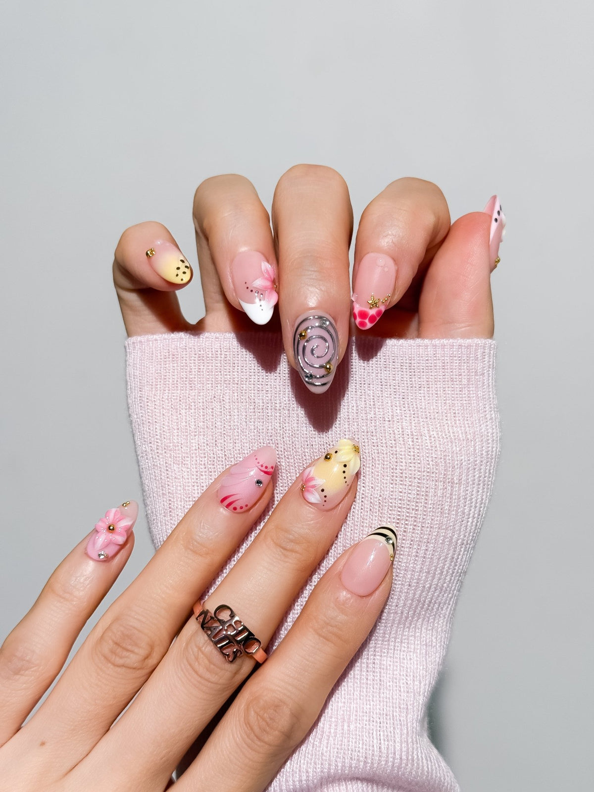 Pink Reverie Short Almond Press On Nails