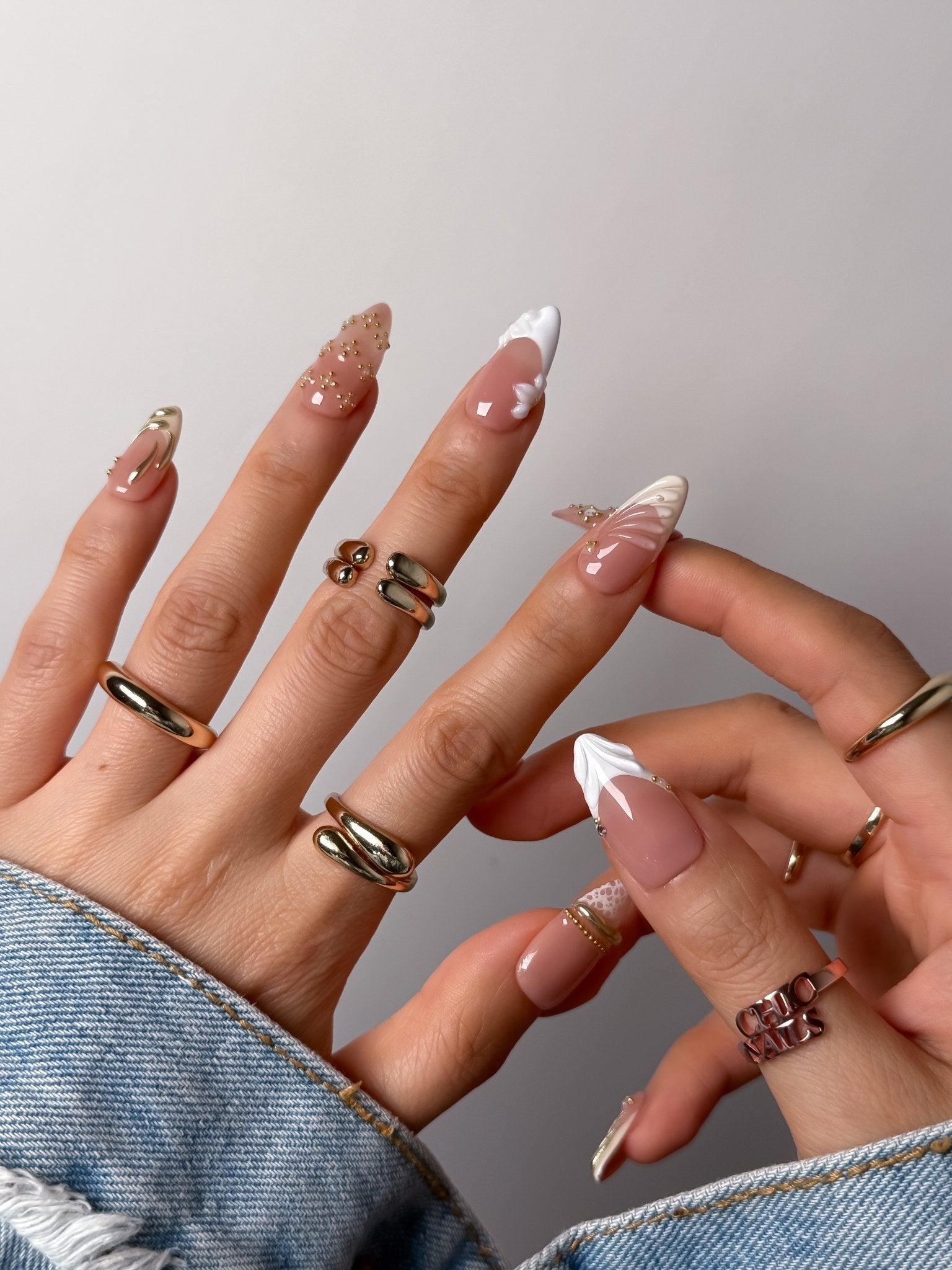 Ivory Bloom Luxe Press On Nails
