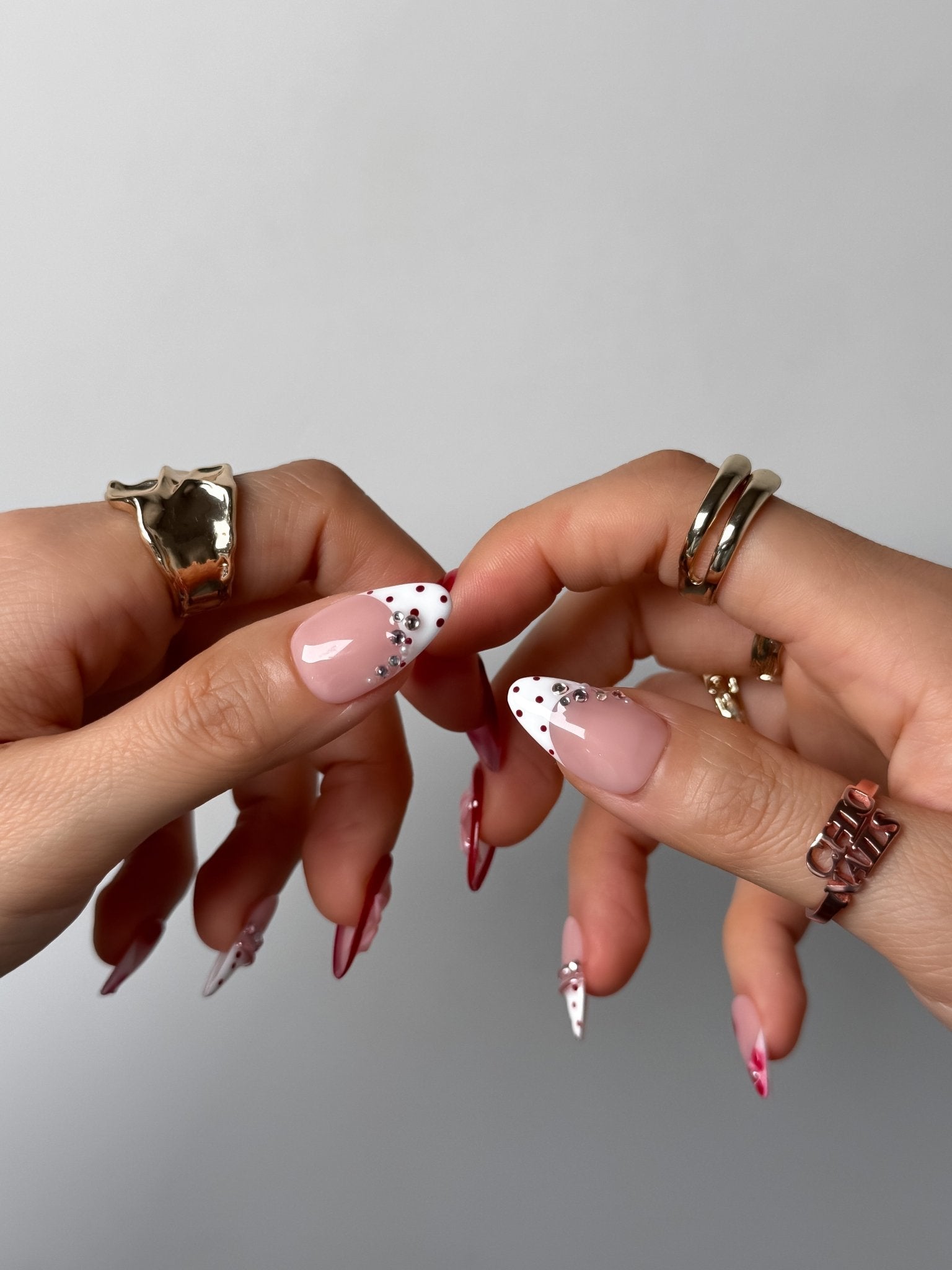 Red Flower Press-On Nails