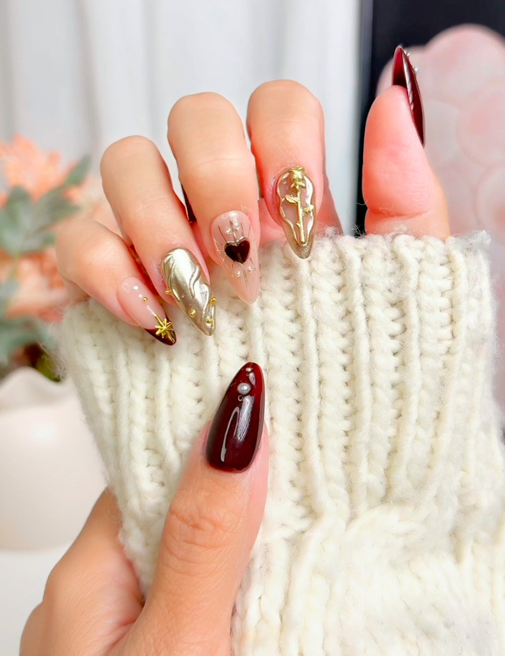 Luxury Gold 3D Heart 3030