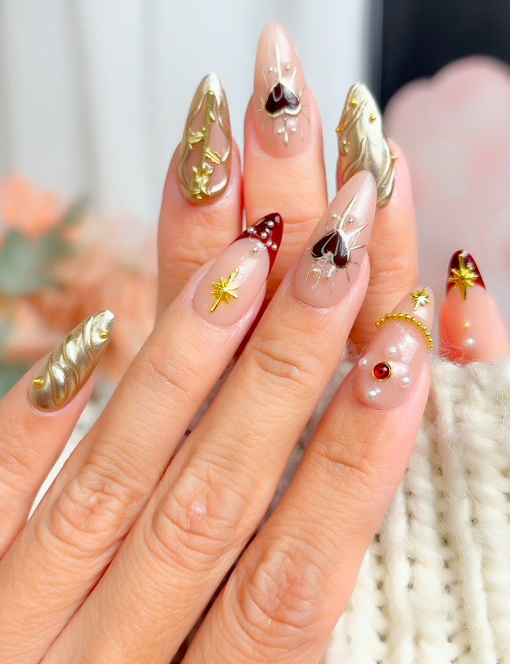 Luxury Gold 3D Heart 3030