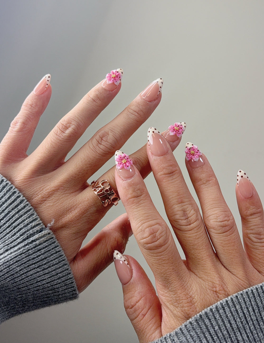 Blush Petal Short Almond Press On Nails