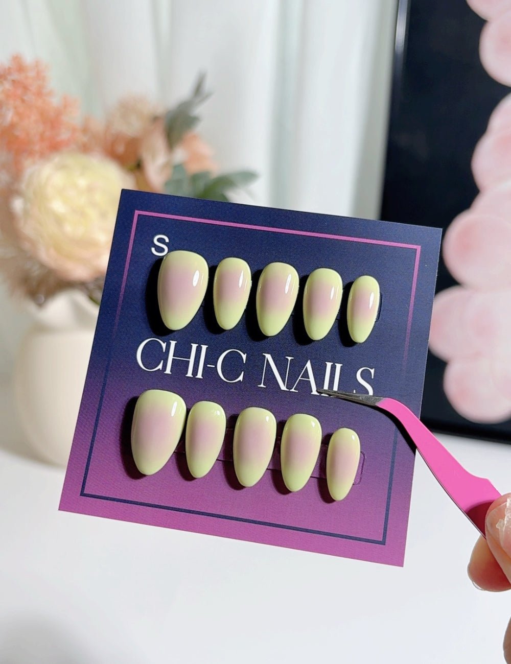 Pastel Gradient Short Almond Press-On Nails