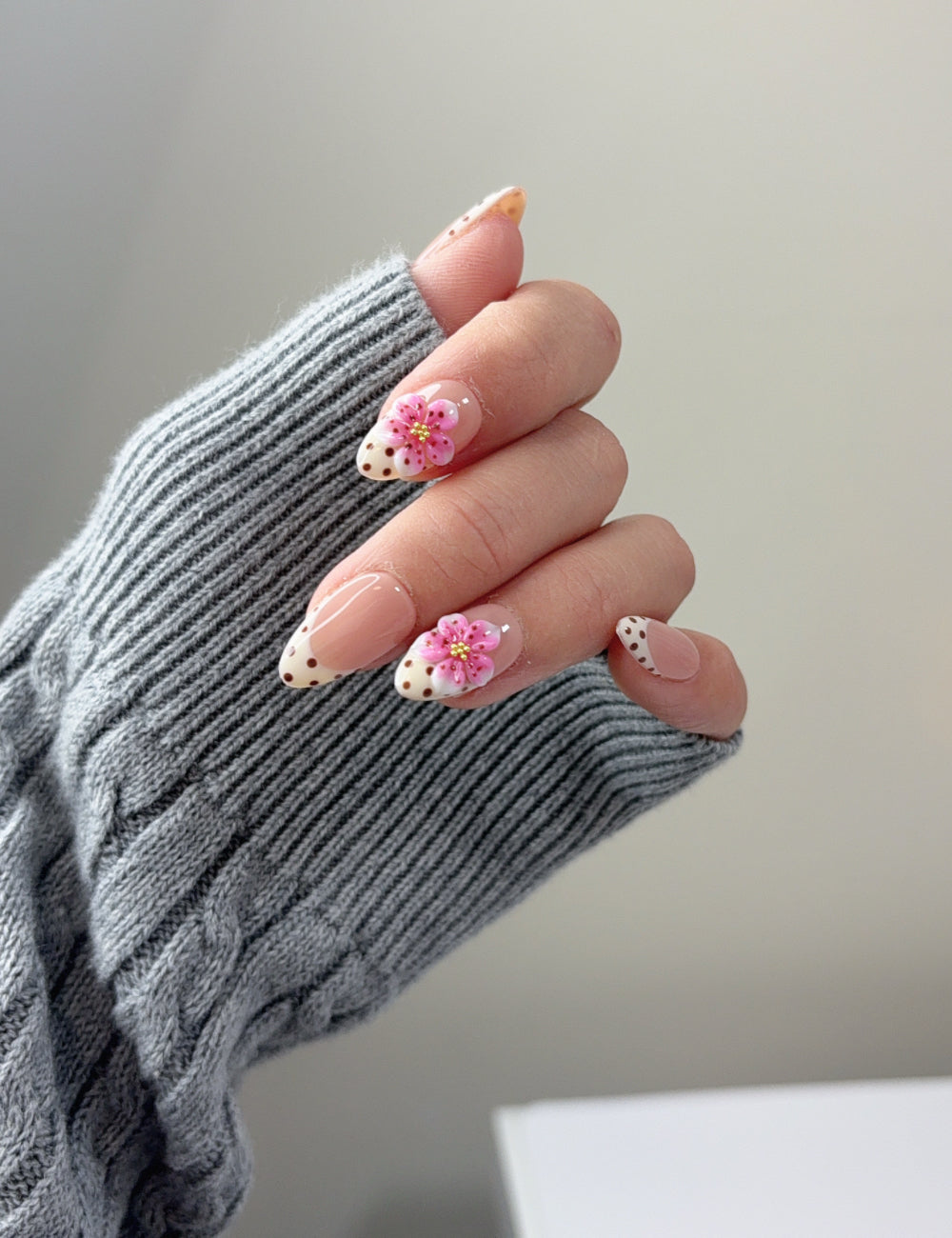 Blush Petal Short Almond Press On Nails
