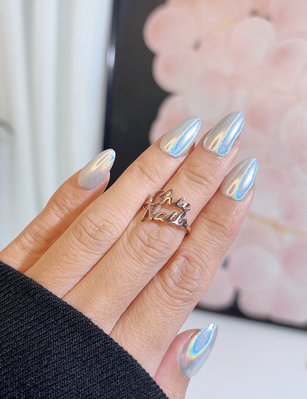 Holographic Chrome Press-On Nails – Iridescent Shine | CHICNAILS