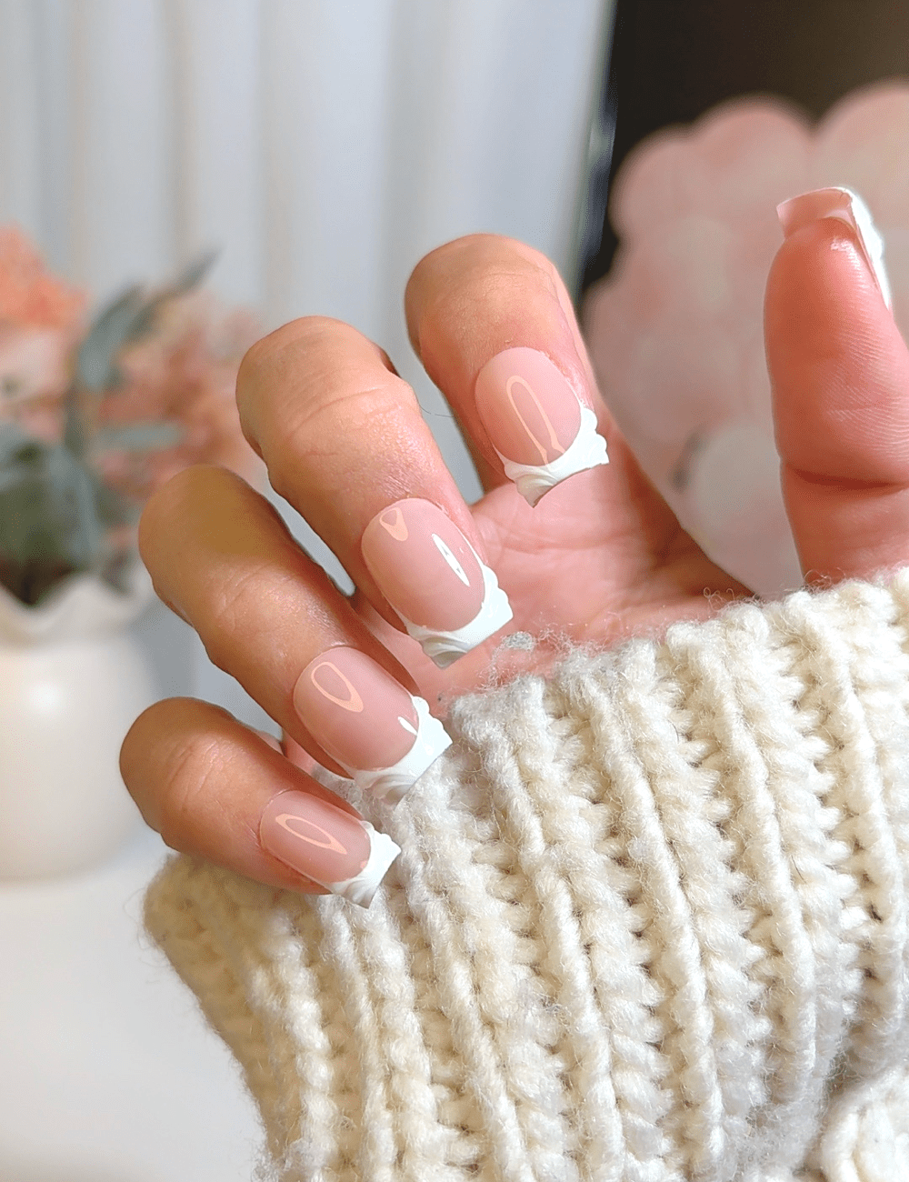 Whipped French Swirl – Short Square