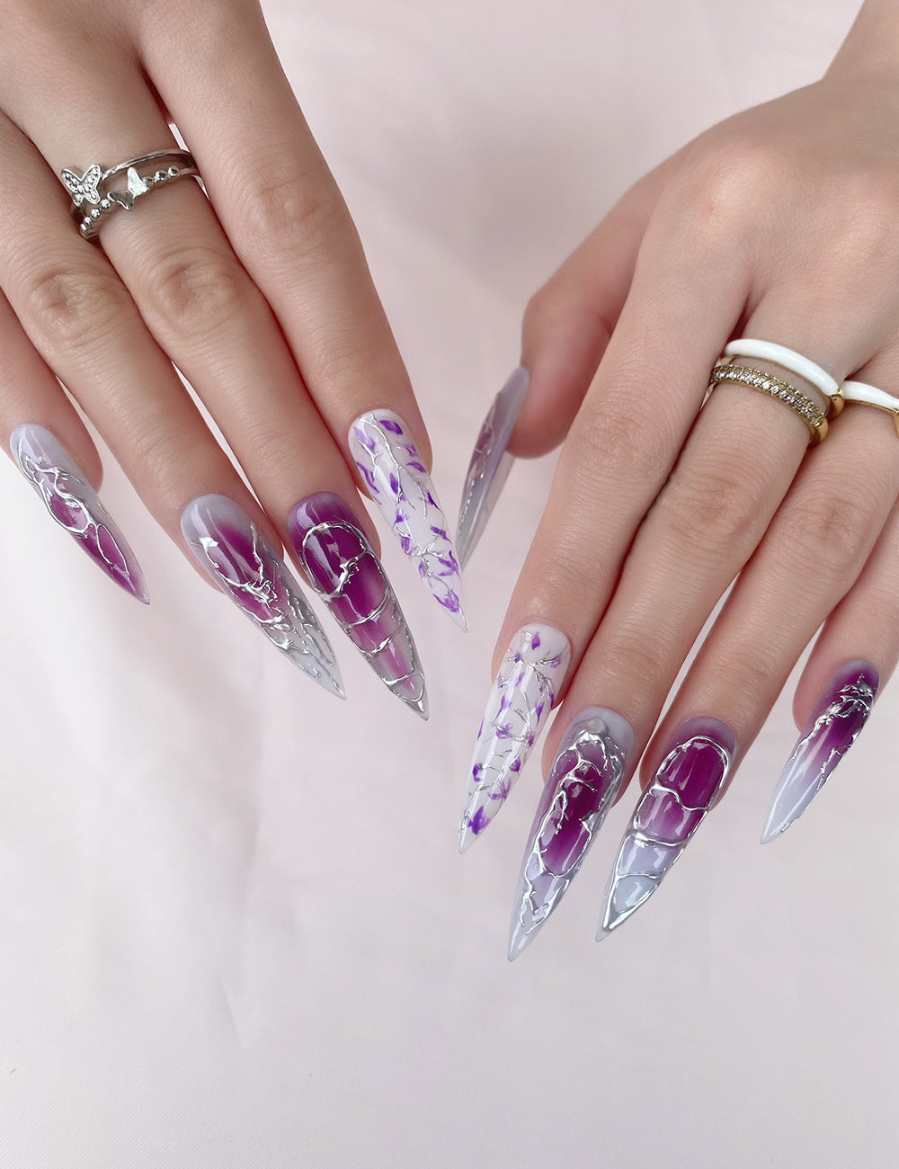 Metallic Purple Stiletto