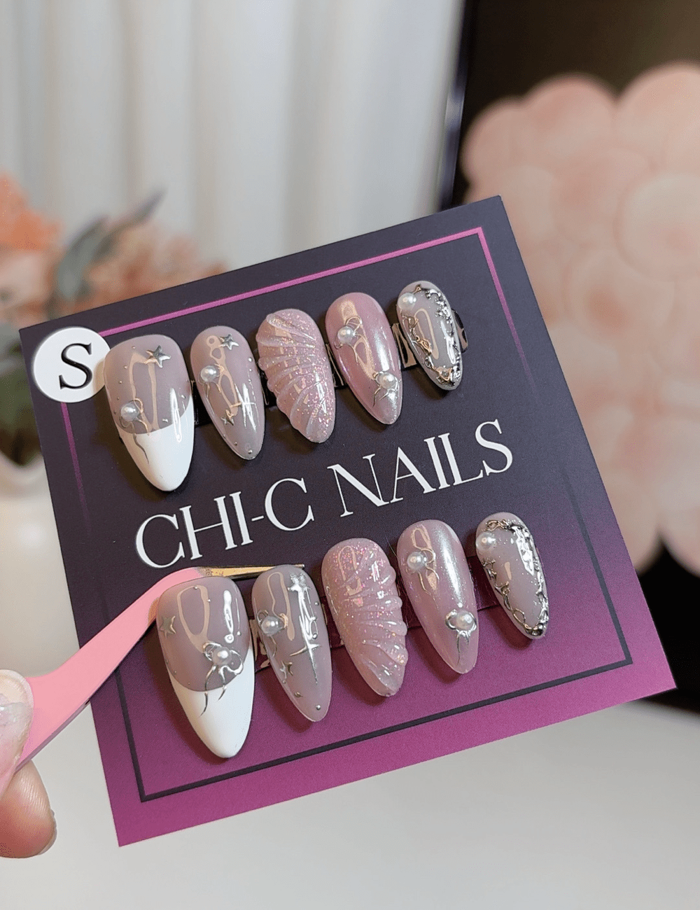 Galaxy Pearl & Shell Glow – Medium Almond