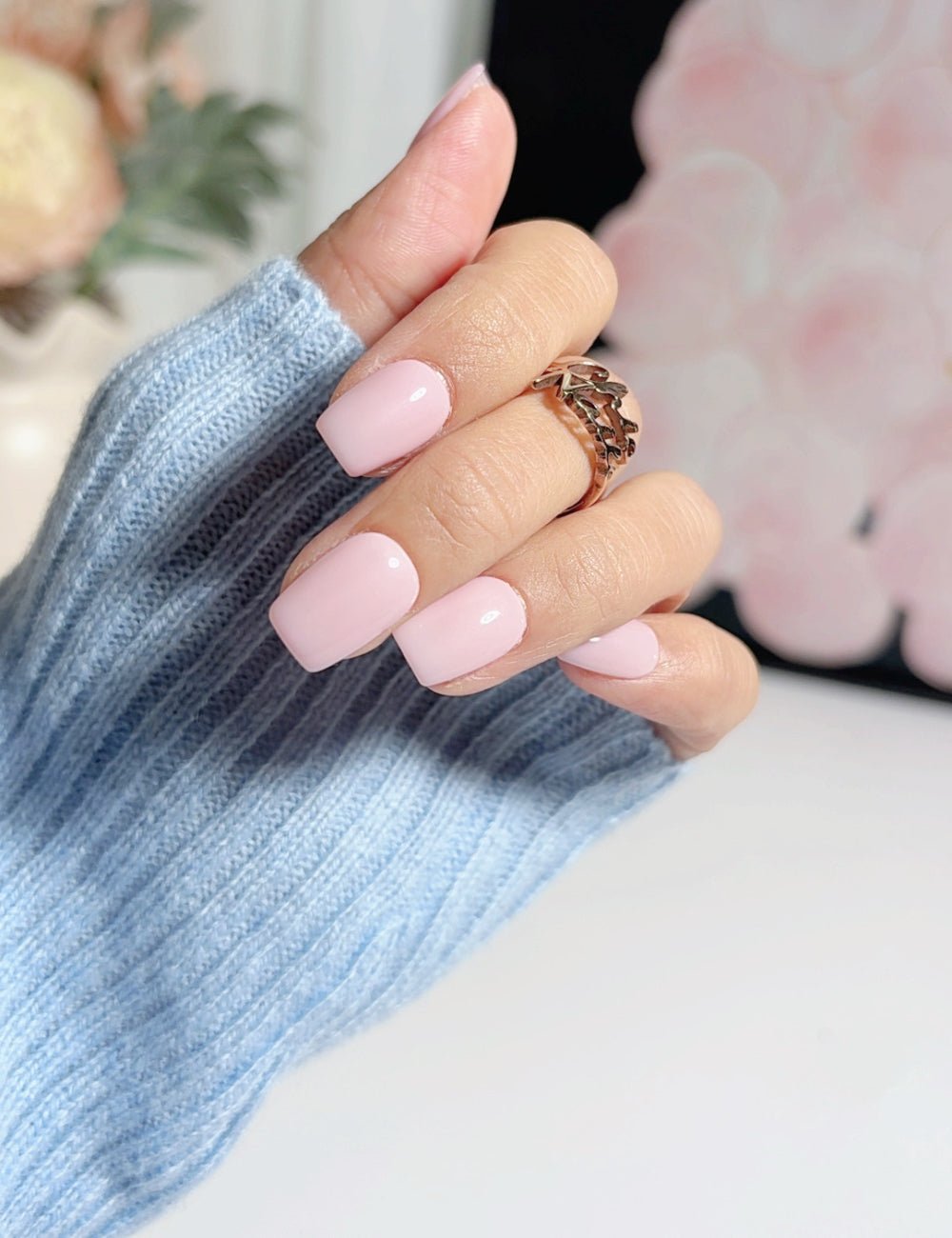Soft Pink Extra Short Square Press-On Nails