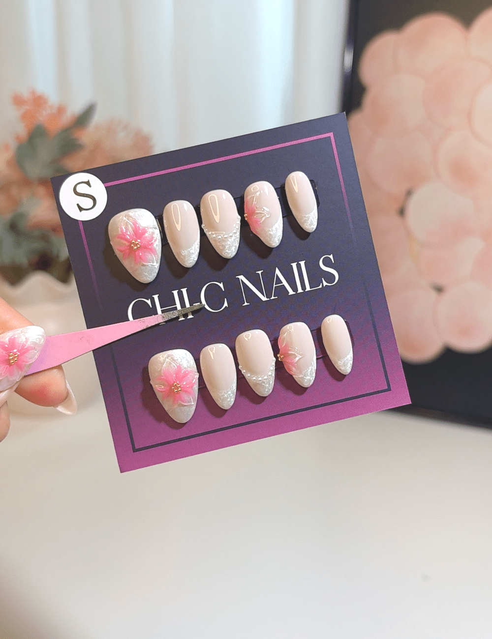 Blush Pink Sakura Press-On Nails