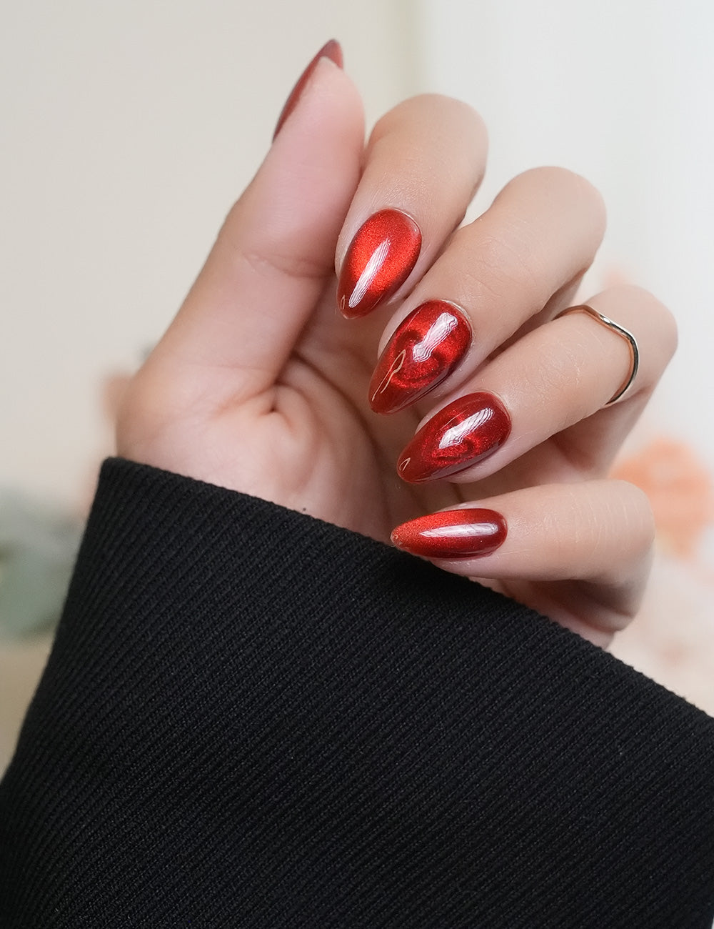 Ruby Cat Eye Heart #0250