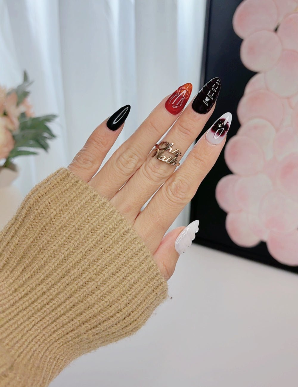 Burgundy Aura Press-On Nails