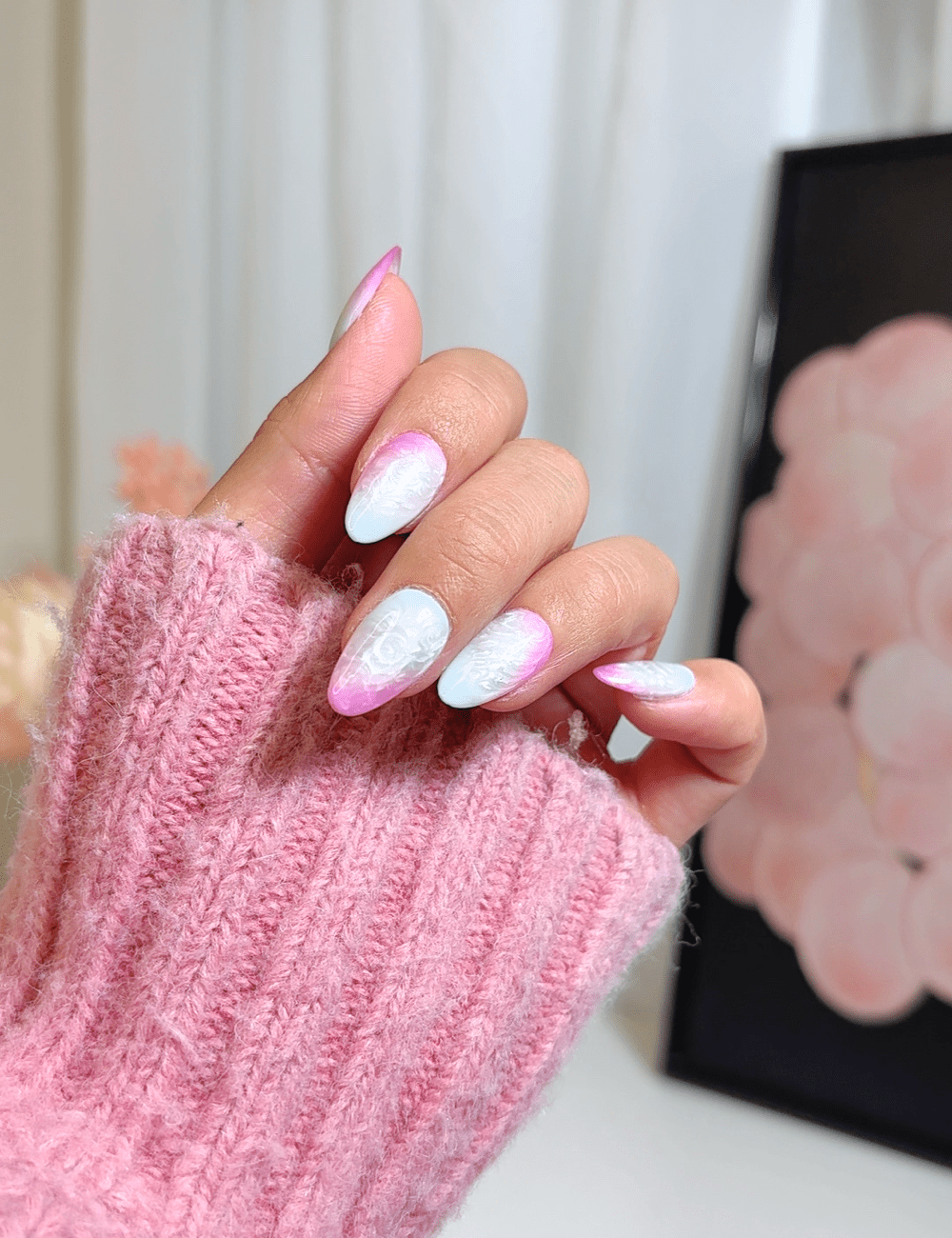 Cotton Candy Dream | Short Almond Press-On Nails