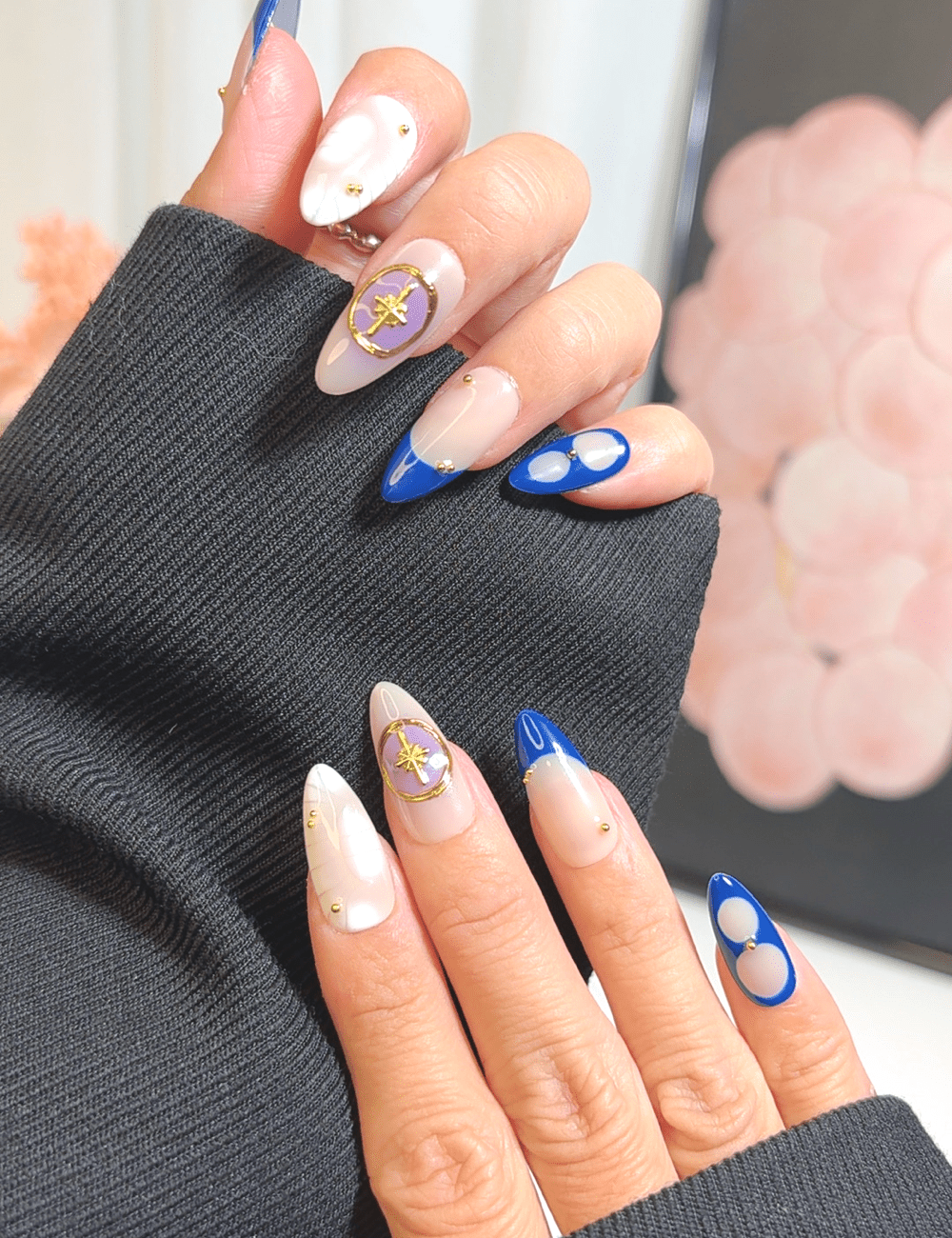 Starry Voyage | Medium Almond Press-On Nails