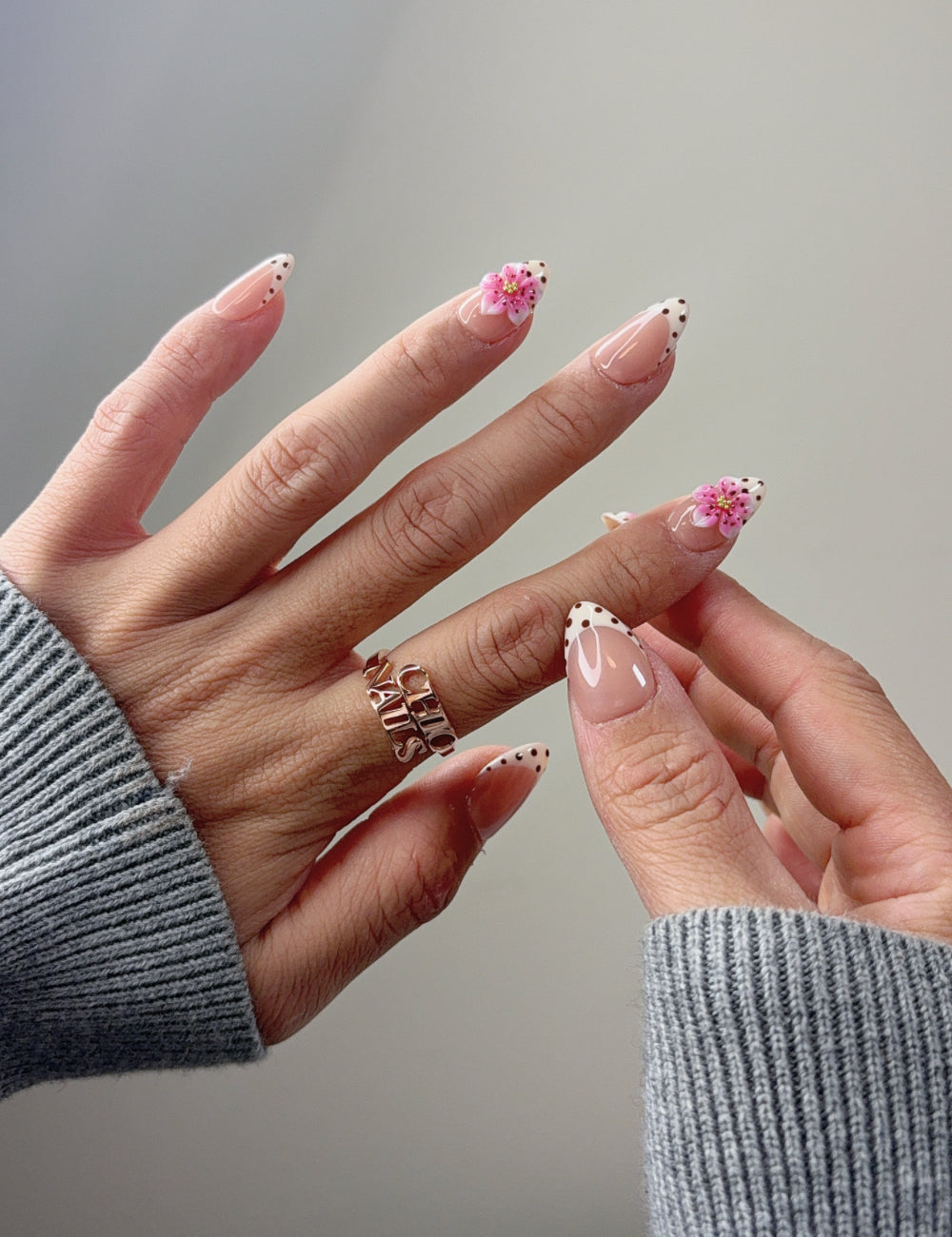 Blush Petal Short Almond Press On Nails