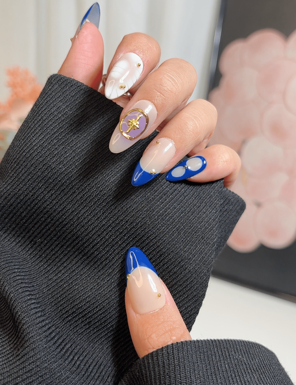 Starry Voyage | Medium Almond Press-On Nails