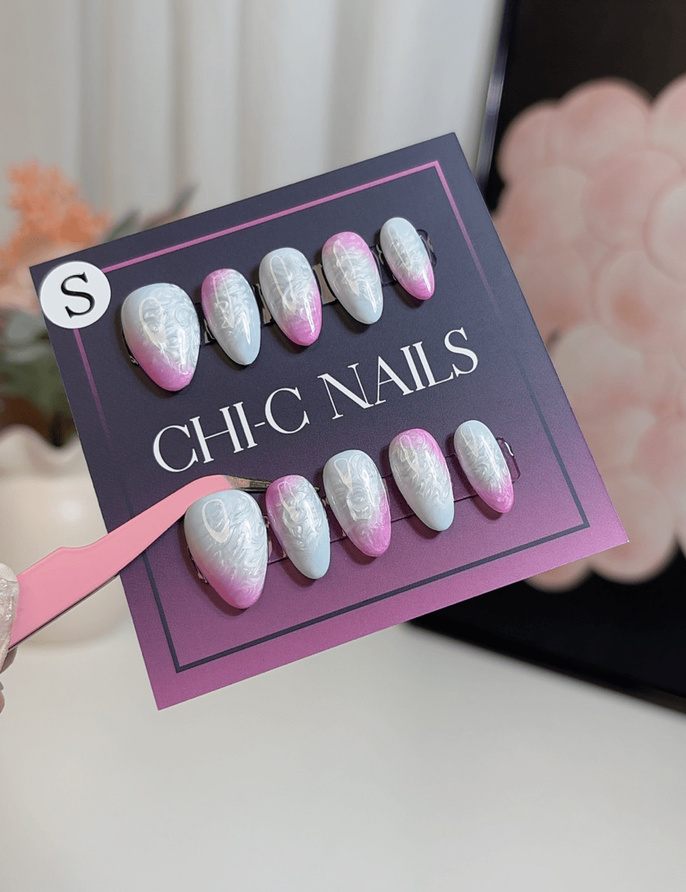 Cotton Candy Dream | Short Almond Press-On Nails