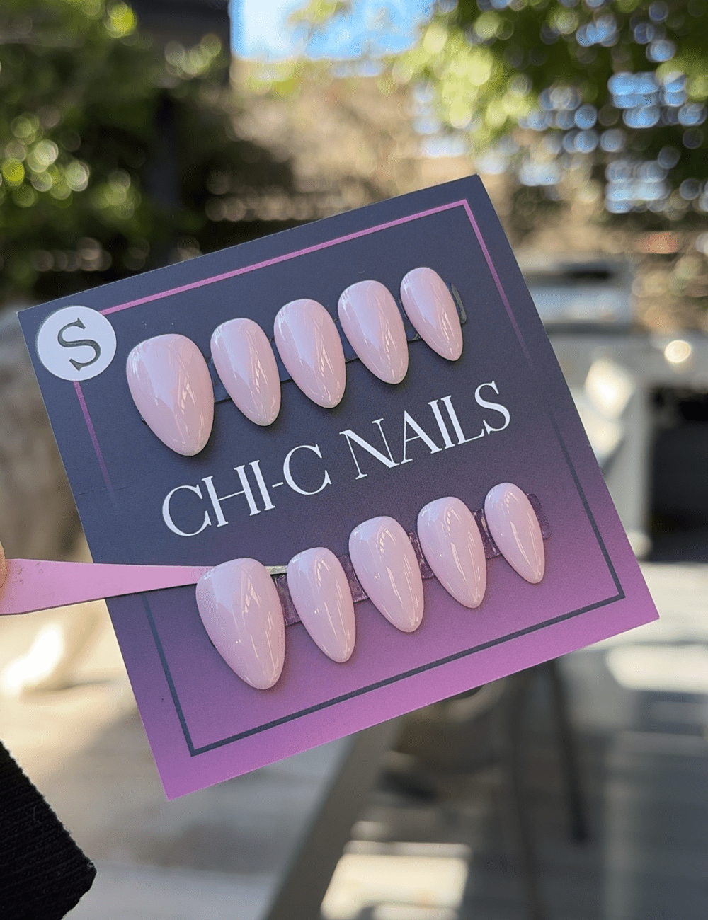 Short Lilac Pink Jelly Press-On Nails – Glossy Almond Shape