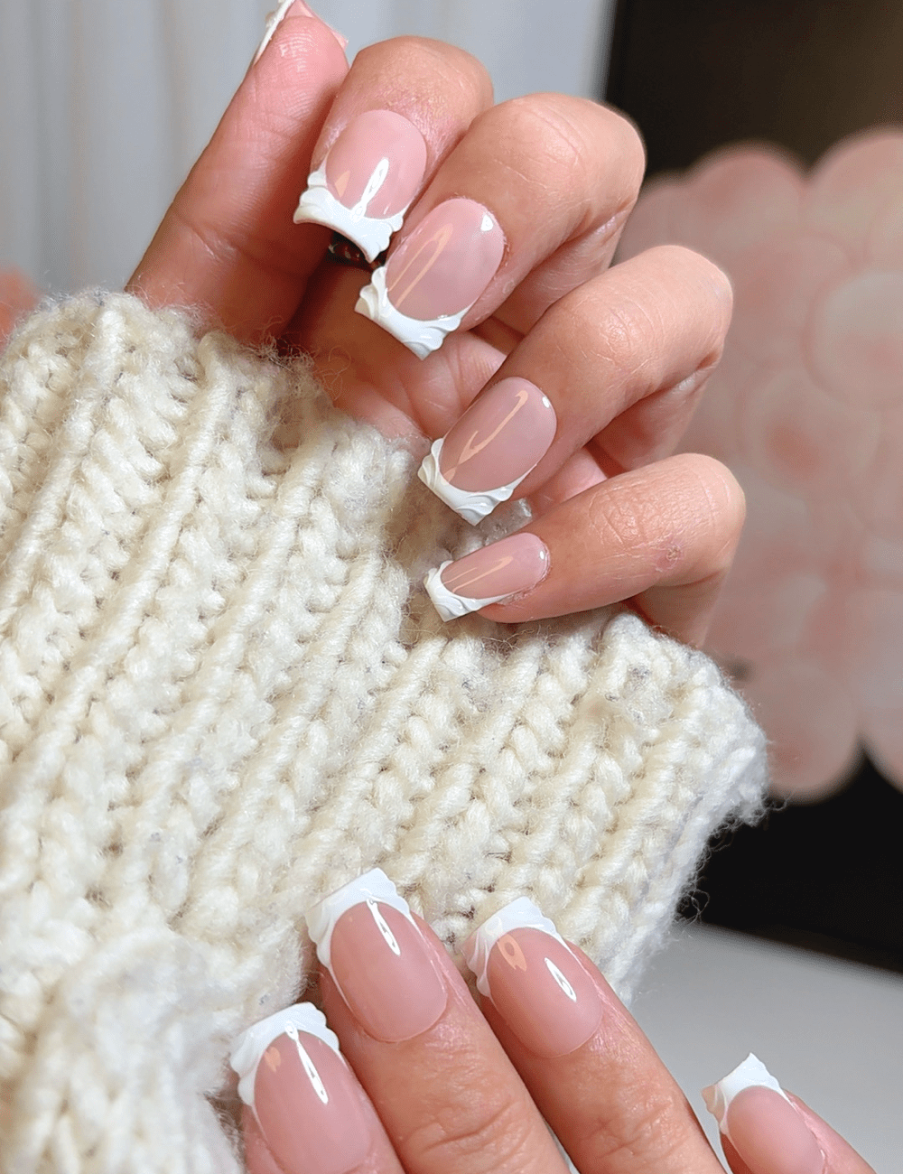 Whipped French Swirl – Short Square